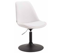 silla de comedor maverick simil cuero blanco 57x48x76 cm