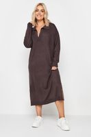 yours vestido berenjena de punto fino mujer curvy y tallas grandes yours