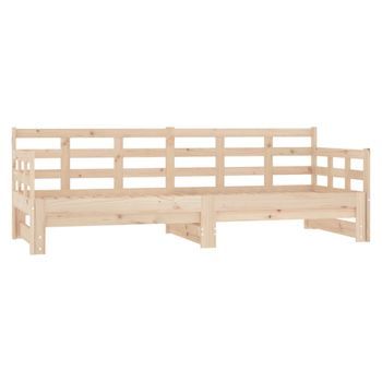 Sofá Cama Extraíble Madera Maciza De Pino 2x(80x200) Cm Vidaxl