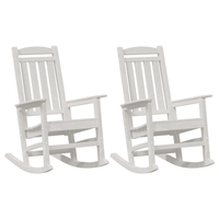 sillas mecedoras 2 uds blancas 70x92x1075 cm hdpe cfw508103