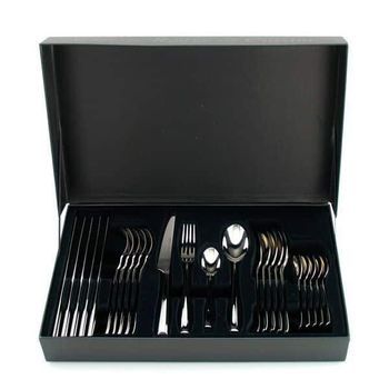 Juego De Cubiertos En Acero Inoxidable (24 Piezas) Pompeya, 6 Cucharas, 6 Tenedores, 6 Cuchillos, 6 Cucharas De Postre