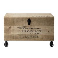 baul de madera con ruedas an 70 cm milton