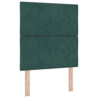 cabecero led geometrico manual verde oscuro 80 cm terciopelo