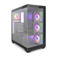 caja pc zolyd rivexa black argb espejo infinito atx
