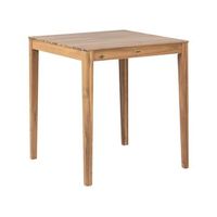 mesa rustica de jardin exterior de madera de acacia certificada 70 x 70 cm marron claro chioggia