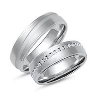 alianzas de oro blanco o platino con 39 diamantes