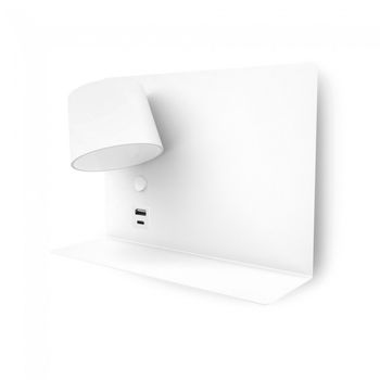 Aplique led con interruptor y usb serene (6w) i