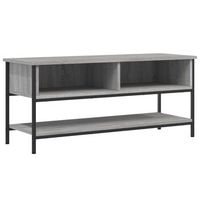mueble de tv madera contrachapada gris sonoma 100x35x45 cm