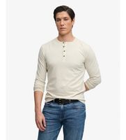 superdry para hombre m6010957a camiseta slub grandad beige xxl casual algodon manga larga