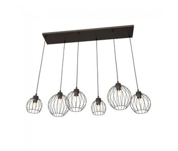Lámpara de techo fersan negro 6 luces marca wonderlamp