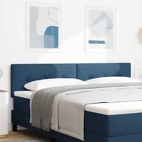 vidaxl cabecero ajustable en altura con cabecera azul 180 cm tela