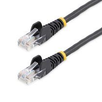 StarTech.com Cable de 5m de red Ethernet Cat5e RJ45 sin traba snagless - Negro