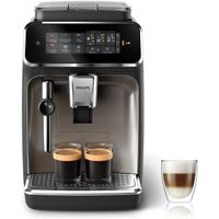 philips serie 3300 cafetera superautomatica espumador de leche clasico 5 tipos de cafe silentbrew molinillo ceramico pantalla tactil cromo negro ep332690