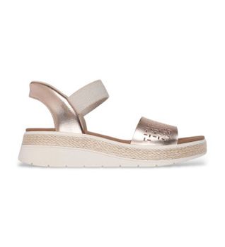 Skechers para mujer. 114415 Sandalias Slip-ins: BOBS Sun Ray - Step Aside bronce (38), 5 a 8cm, Ninguno, Casual