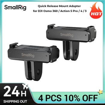 Adaptador de montaje de liberación rápida SmallRig para DJI Osmo 360 / Action 5 Pro / 4 / 3 Soporte universal para cámara de acción para disparar al aire libre