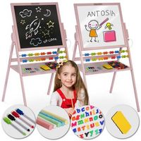 pizarra magnetica giratoria ricokids - rosa