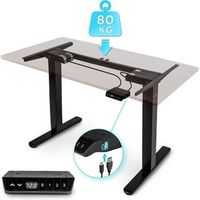 marco de escritorio elactrico ajustable 72-120cm memorias de altura y max 80 kg - duronic tm61 bk