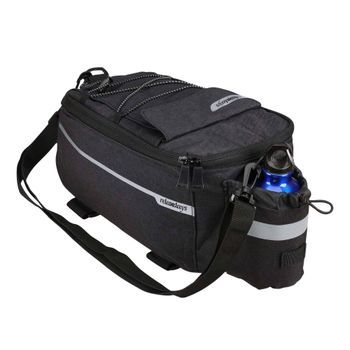 Bolsa De Alforja Para Bicicleta - Black/silver - 8x39x18cm