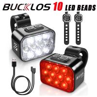 bucklos luz trasera de bicicleta luz delantera 1100mah led cob lampara de bicicleta impermeable usb recargable mtb luces traseras de bicicleta de carretera piezas de bicicleta