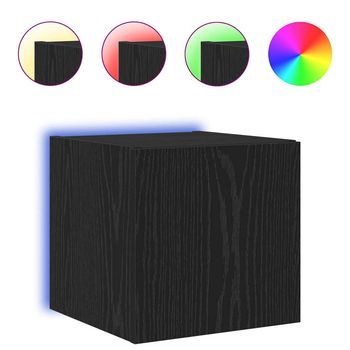 Mueble De Tv | Mueble De Salón | Gabinete De Tv Montado En La Pared Roble Negro 30,5 X 35 X 30 Cm
