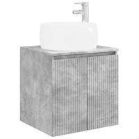 vanidad con lavabo de pared gris hormigon 495 x 445 x 66 cm vidaxl