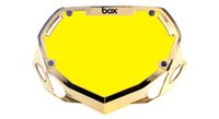 placa de manillar cromada dorada box two mini