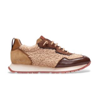 Hispanitas para mujer. HI254209 Zapatillas de Piel Kansas marrón (40), Plano, 1 a 3cm, Cordones, Casual