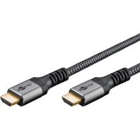 cable hdmi goobay plus 4k 60 hz 18 gbits flexible metal textil