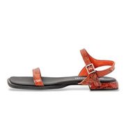 art para mujer 12000s188003006 sandalias de piel 2000s bergamo naranja 37 plano 1 a 3cm hebilla casual