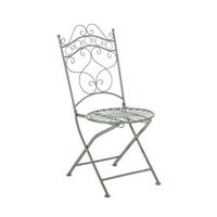 silla de jardin plegable indra metal verde antiguo 50x40x92 cm clp
