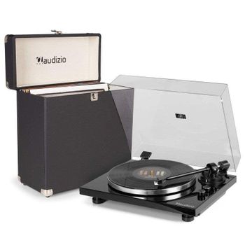 Tocadiscos Audizio Toledo Bluetooth RCA tracción por correa 33/45 RPM con maleta RC32