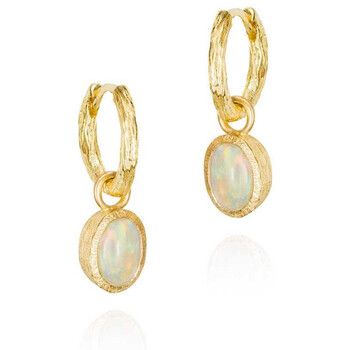 Jorge Revilla Pendientes Pendientes con aro y piedra natural Zen Birthstones para mujer