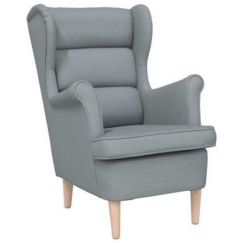Sillón De Tela Gris Claro 74x84x100 Cm Vidaxl