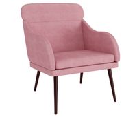 vidaxl sillon de terciopelo rosa 63x76x80 cm