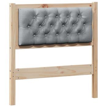 Cabecero Otro Marrón Y Gris Claro 80 Cm Madera Maciza De Pino