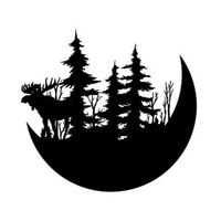 decoracion pared de metal the wild nature 2- l negro 70x65 cm