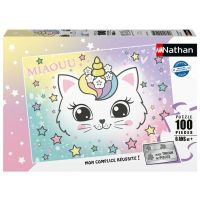 puzzle infantil nathan gatito arcoiris pastel 100 piezas