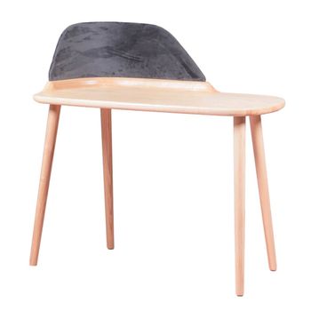 Escritorio de diseño en madera de fresno y terciopelo