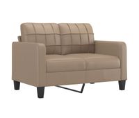 vidaxl sofa de 2 plazas de cuero sintetico color capuchino 120 cm