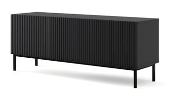 Mueble para TV efecto madera Negro LED