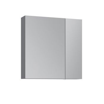 Mueble De Baño Con Espejo  - 66 X 16 X 60 Cm - Gris