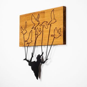 Decoración Pared De Madera Ma-310 Nogal Negro 58x60 Cm