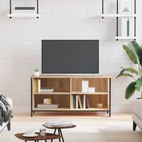 mueble tv  mueble de salon  armario tv madera contrachapada roble sonoma 100x40x50 cm cfw779118