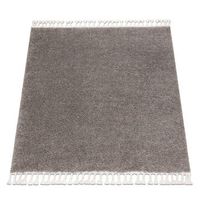 alfombra berber cuadrado 9000 marron franjas bereber marroqui shaggy 160x160 cm