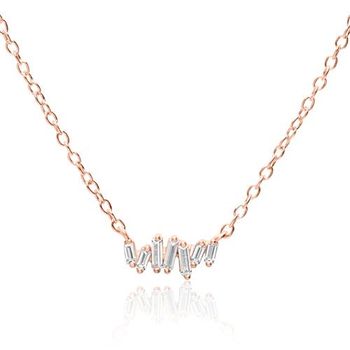 Cadena para mujer de plata 925 chapada en oro rosa