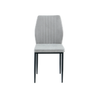 set de 4 sillas de comedor tapizadas manuela gris oscuro