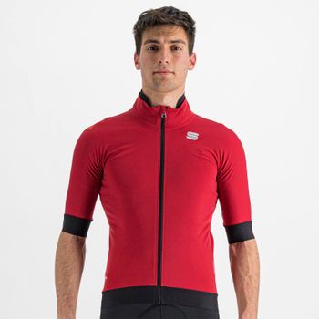 Sportful Fiandre Pro Jacket Short Sleeve - S - Red Rumba