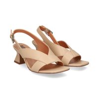 bibi lou sandalias con tacon mujer - beige talla 39