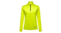 camiseta de manga larga para mujer gore wear 1 4 zip everyday amarillo