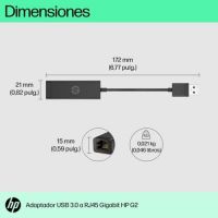 adaptador hp usb 30 a rj45 g2 gigabit 1000 mbps negro wake on lan pxe